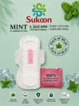 Sukoon Menthol Cooling Sanitary Pad I Rash Free I Ultra- Absorbent I 240 mm (Large) - 40 Pieces