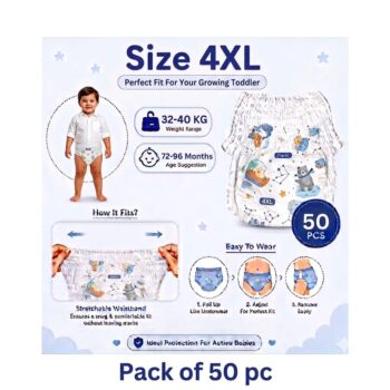 Baby diaper 4XL size 32 to 40 kg pack of 50 kg