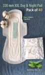 Pure cotton anion sanitary pads Day & Night XXL size 320 mm  pack of 40 pc